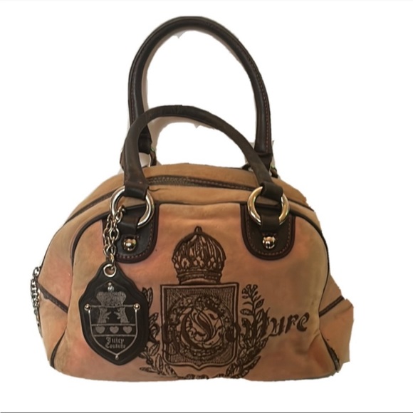 Juicy Couture Handbags - Juicy Couture Hobo bowling bag Y2K Velour Shoulder Hand Bag